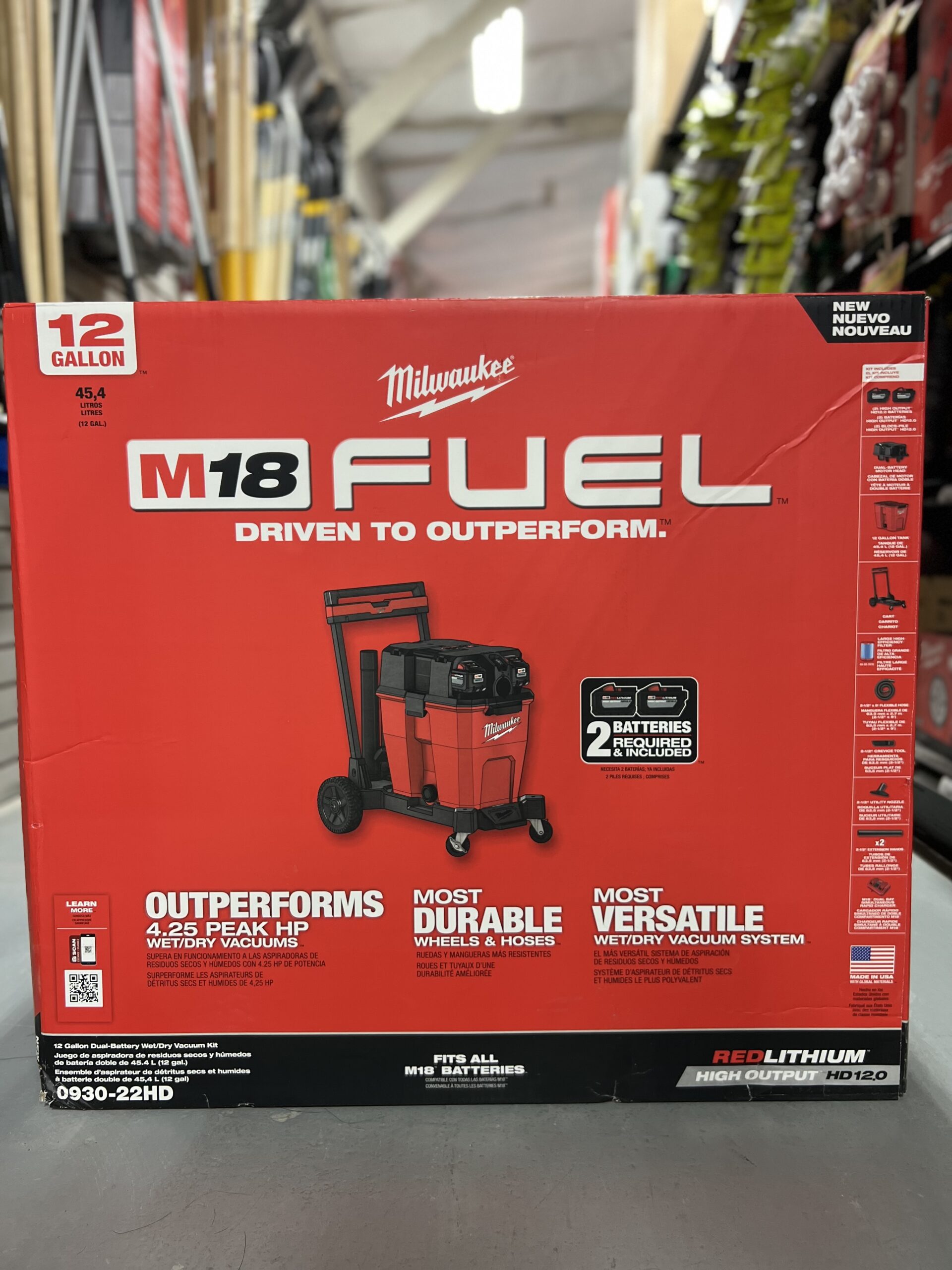 From BES Supply: A Milwaukee M18 FUEL 12 Gallon Dual-Battery Wet/Dry Vacuum  System 0930-22HD - The Store