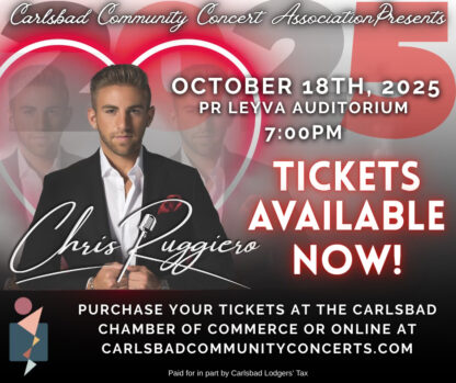 Carlsbad Community Concert Association Presents, Chris Ruggiero "Teenage Dreams And Magical Moments!"