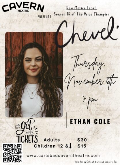 Chevel Shepherd On Stage Nov 5th Carlsbad Cavern Theatre